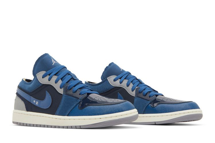 Air Jordan 1 Low SE Craft Obsidian French Blue Ashen Slate White