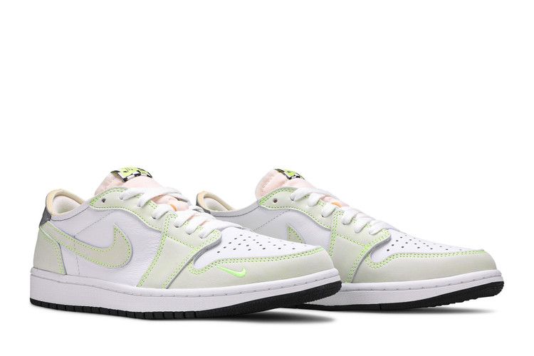 Air Jordan 1 Retro Low White Ghost Green Black