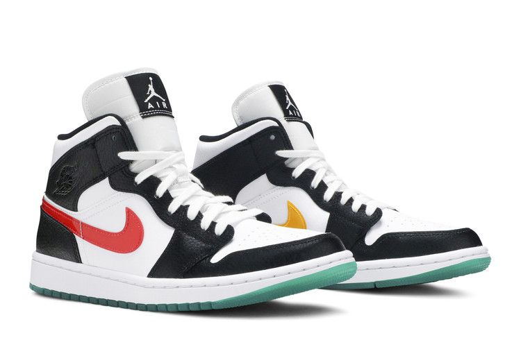 Air Jordan 1 Mid Alternate Swooshes Red Yellow (Women's)