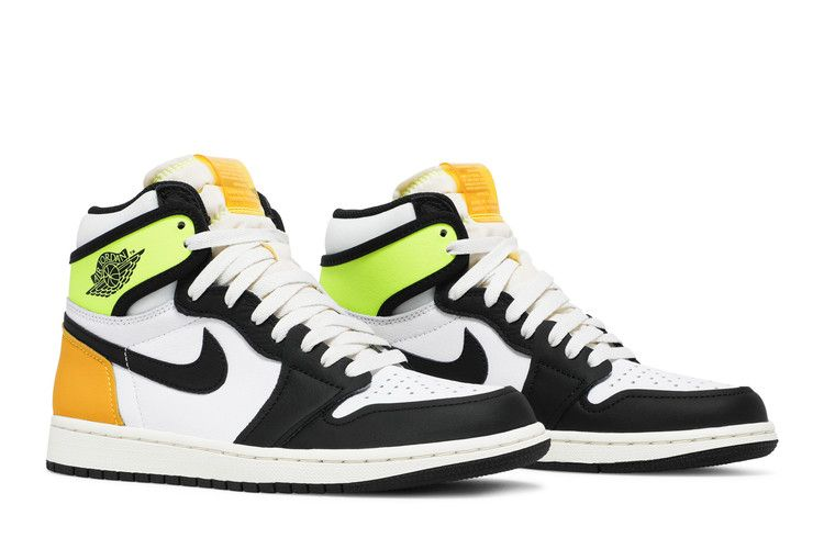Air Jordan 1 Retro High White Black Volt University Gold