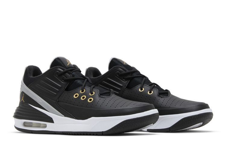 Air Jordan Max Aura 5 Black White Wolf Grey Metallic Gold