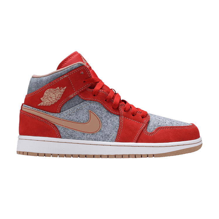 Air Jordan 1 Mid Denim Red