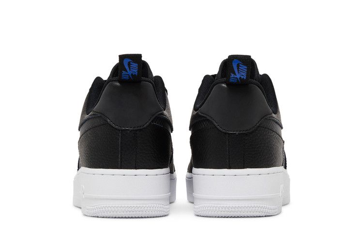 Nike Air Force 1 Low Cut Out Reflective Swoosh Black Blue