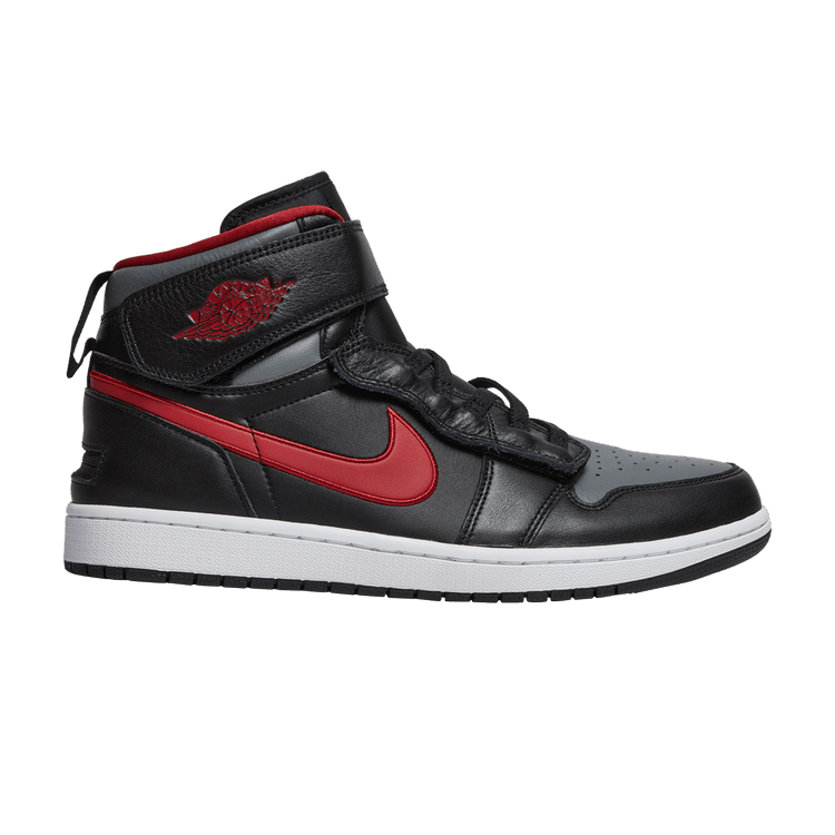 Air Jordan 1 High FlyEase Black Gym Red Smoke Grey