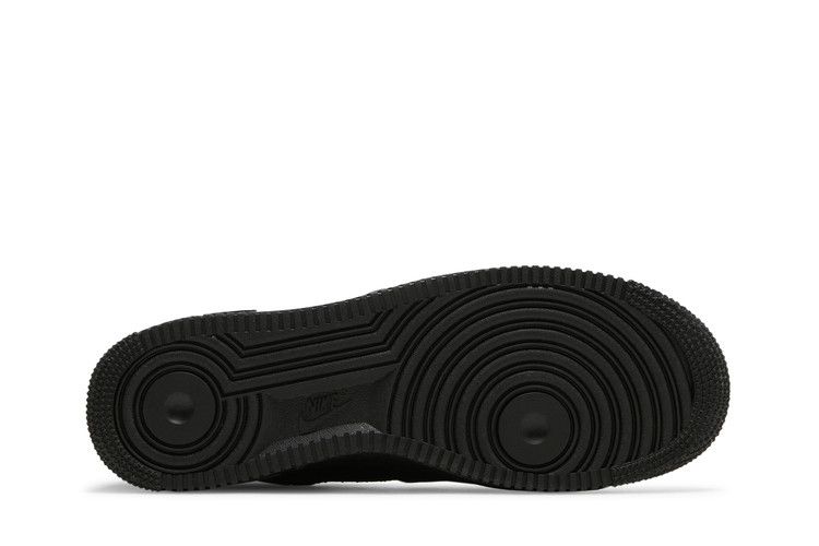 Nike Air Force 1 Low Cut Out Swoosh Black Sneakers