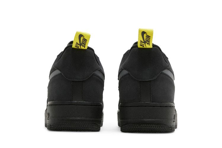 Nike Air Force 1 Low Cut Out Swoosh Black Sneakers