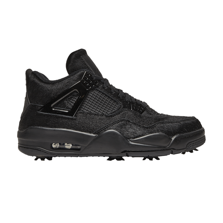 Air Jordan 4 Retro Golf Black Cat Pony Hair
