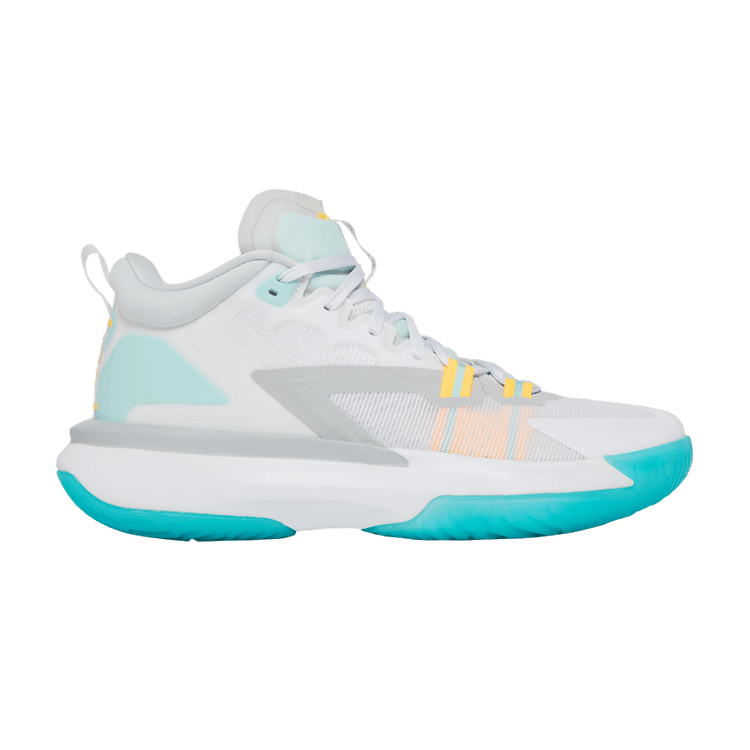 Air Jordan Zion 1 White Dynamic Turquoise