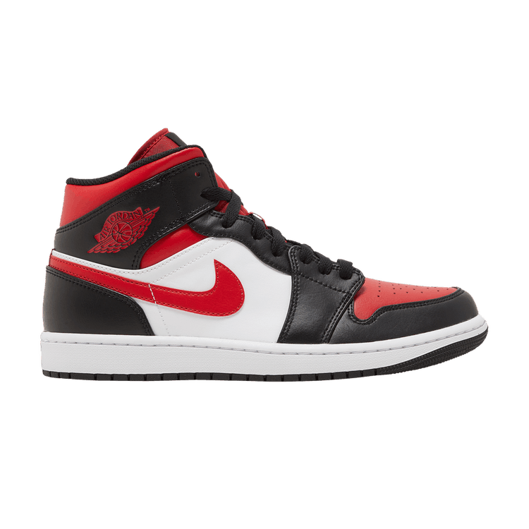 Air Jordan 1 Mid White Black Red (2022)