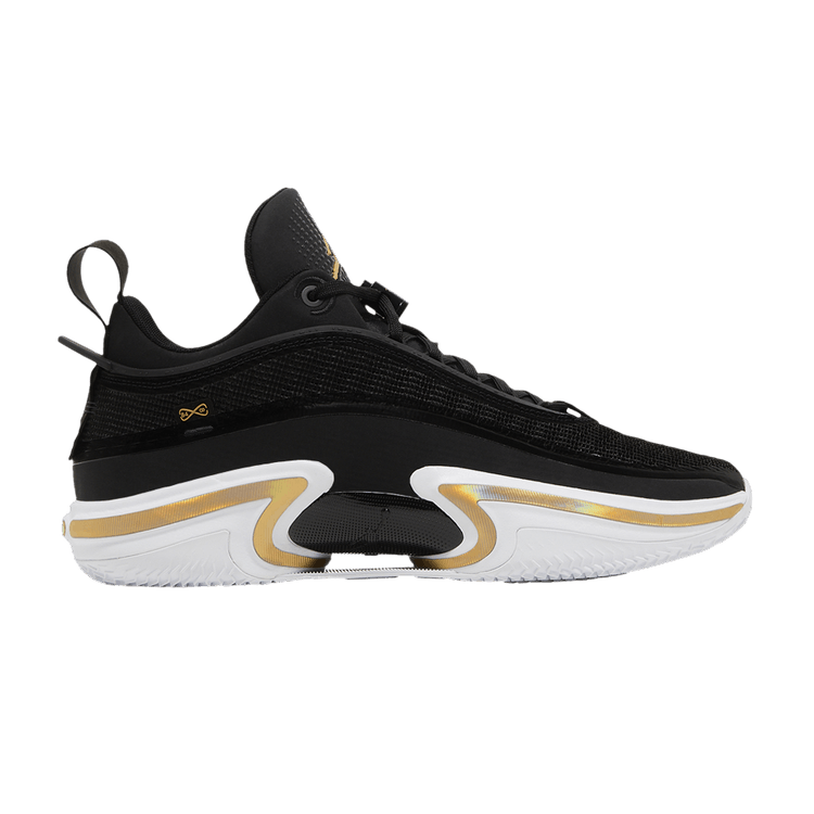 Air Jordan 36 Low PF Black Gold (White Sole)