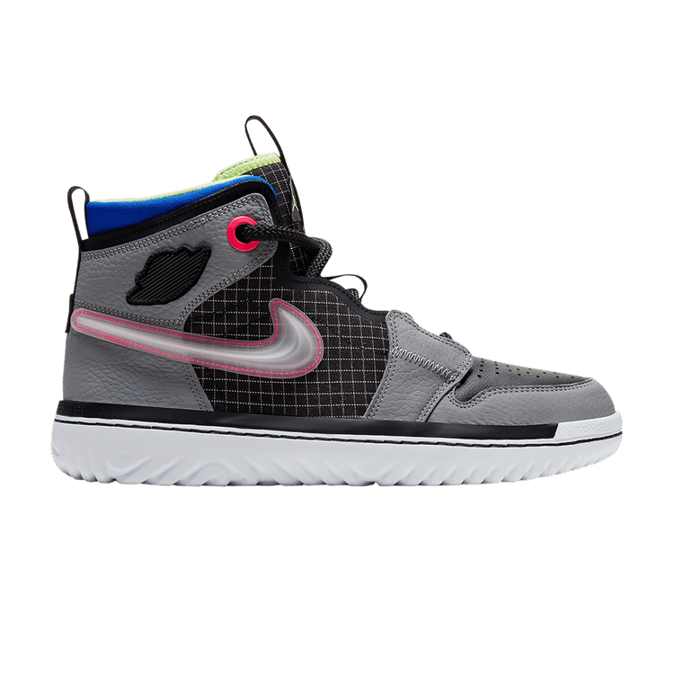 Air Jordan 1 High React Black Particle Grey