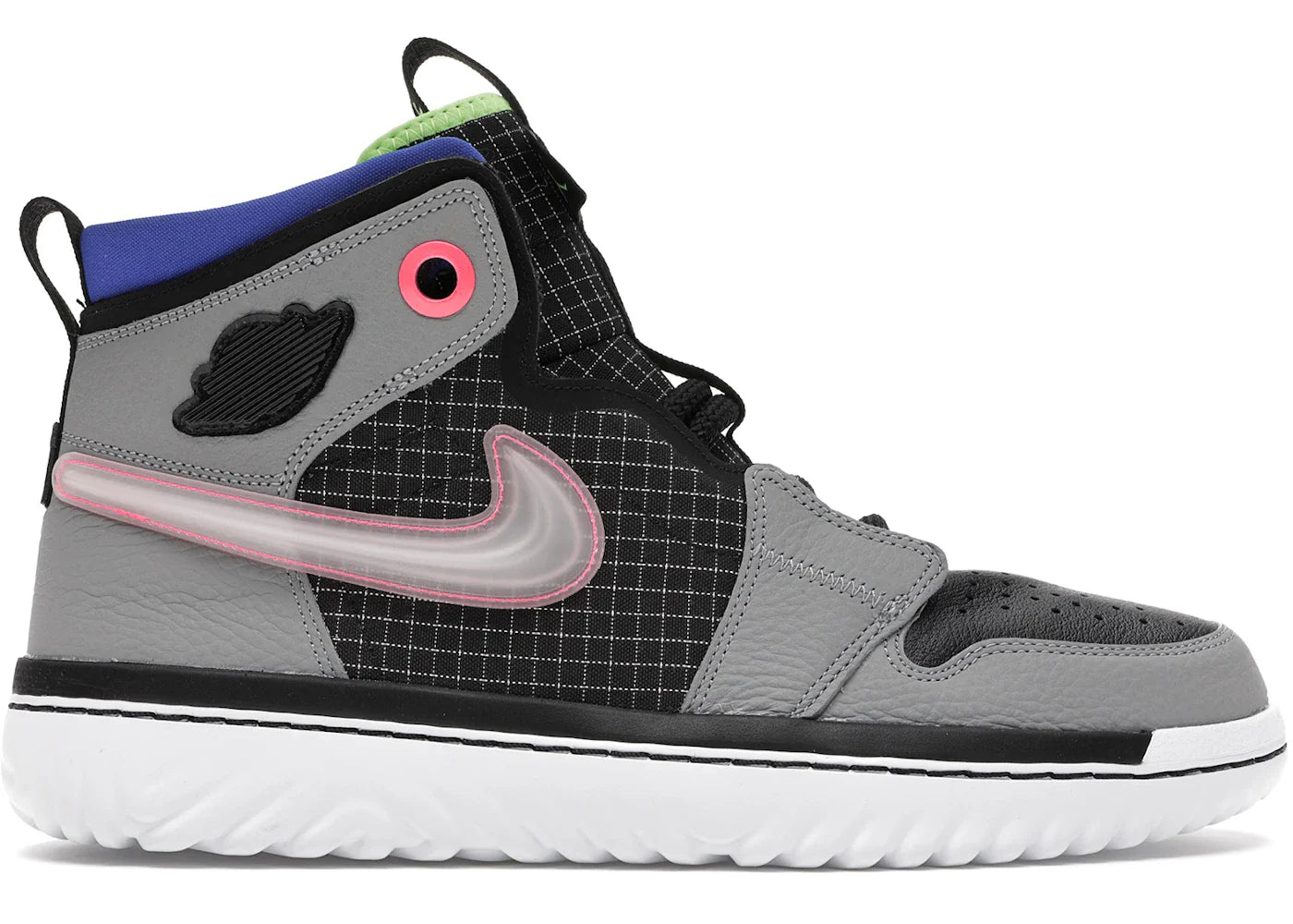 Air Jordan 1 High React Black Particle Grey