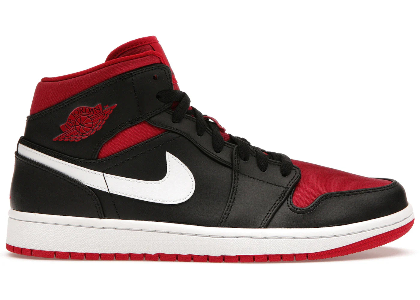 Air Jordan 1 Mid Black Gym Red White