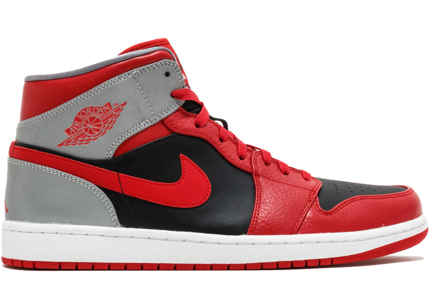 Air Jordan 1 Mid Fire Red Cement