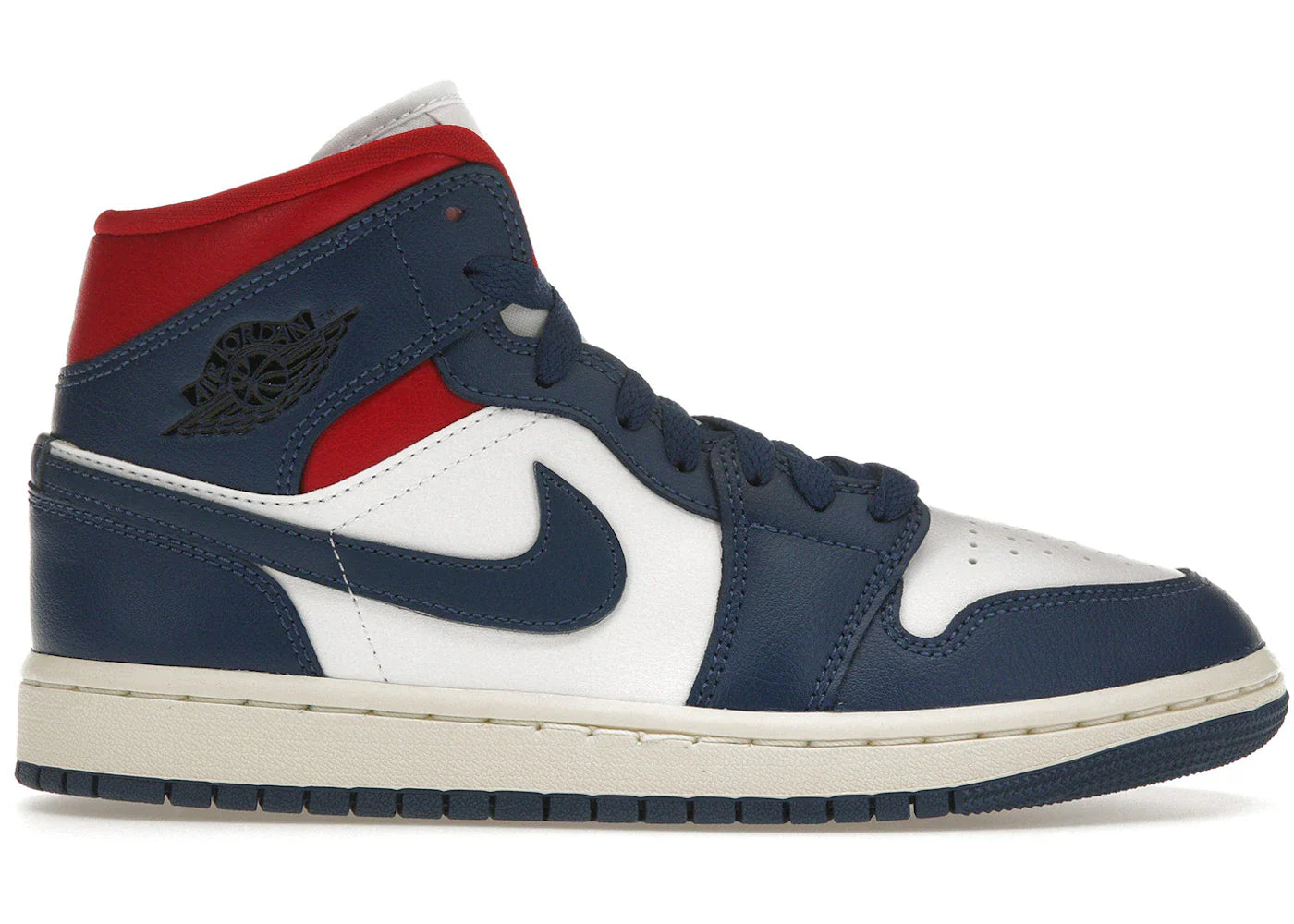 Air Jordan 1 Mid French Blue Gym Red (Women's)
