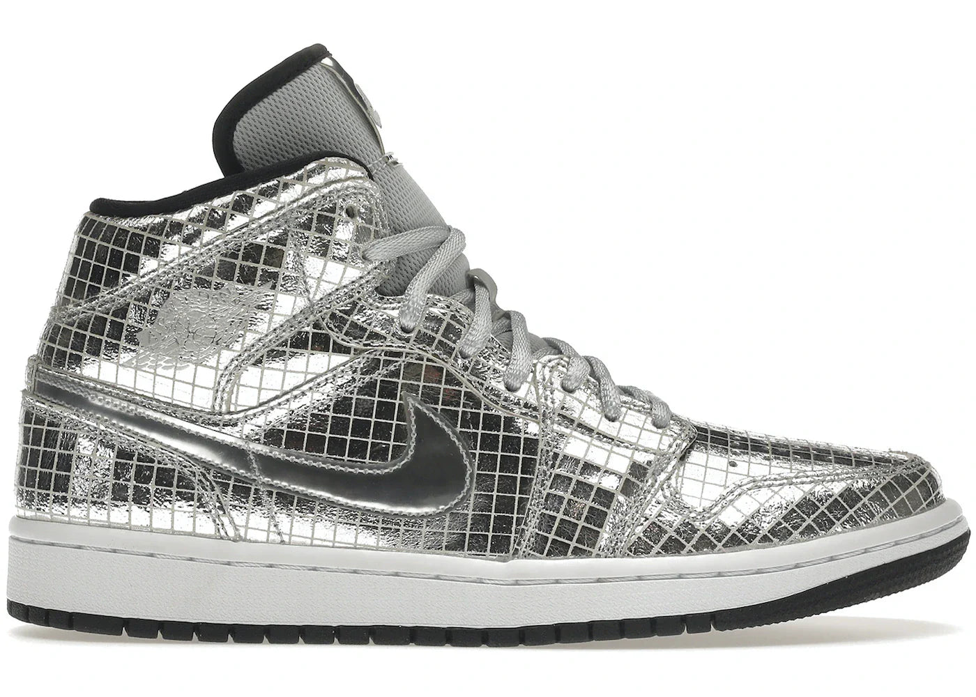 Air Jordan 1 Mid SE Disco Metallic Silver (Women's)