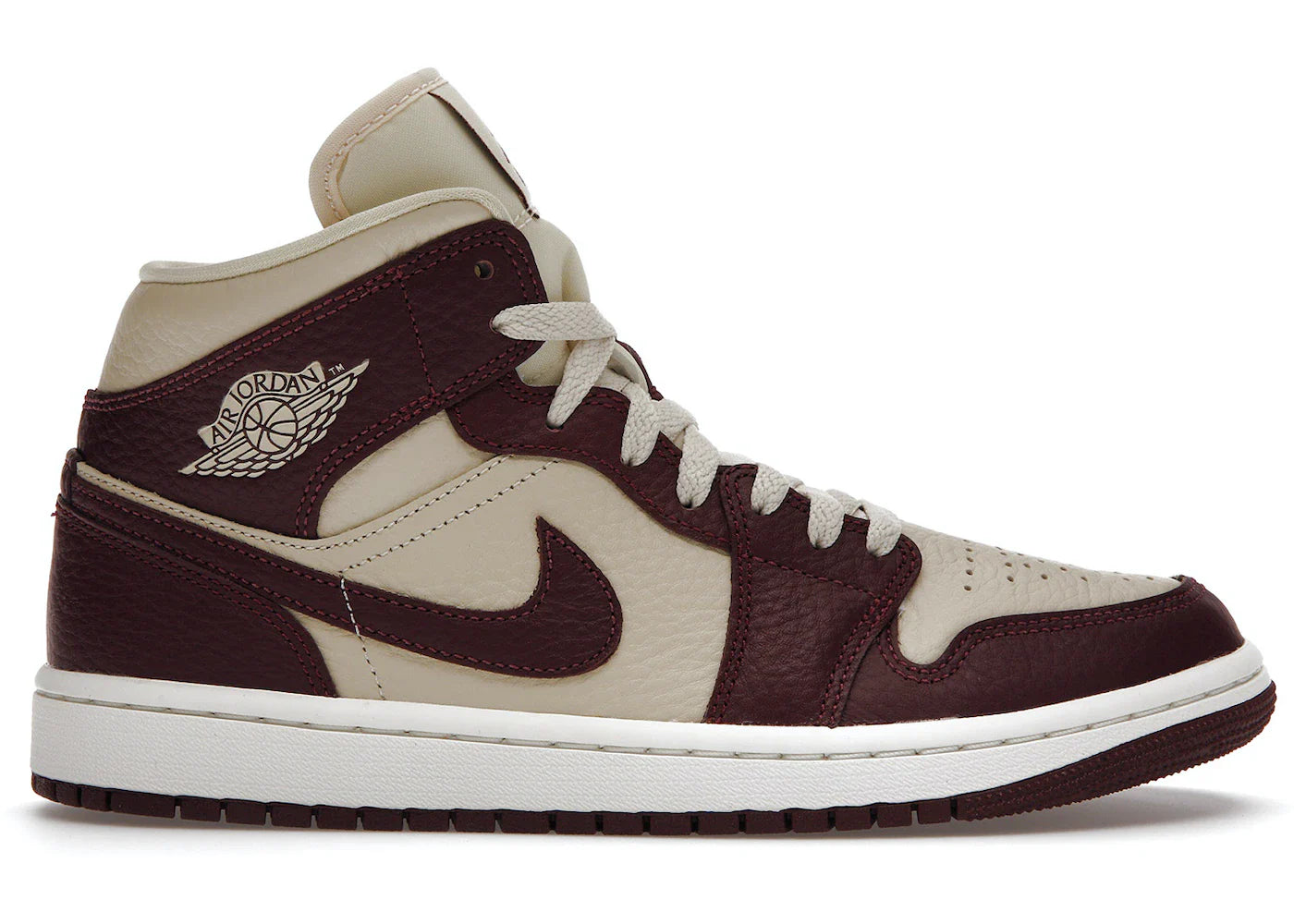 Air Jordan 1 Mid SE Split Beach Cherrywood Red (Women's)