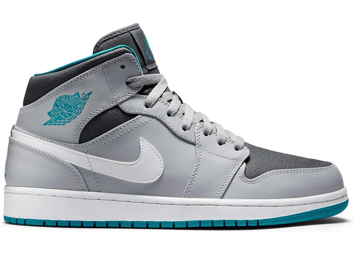 Air Jordan 1 Mid Wolf Grey Tropical Teal
