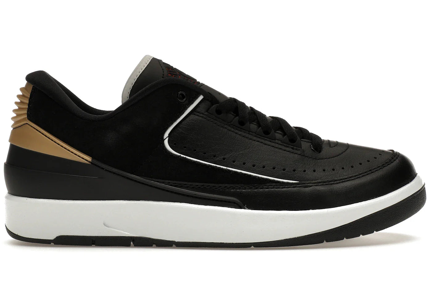 Air Jordan 2 Retro Low Black Metallic Gold (Women's)