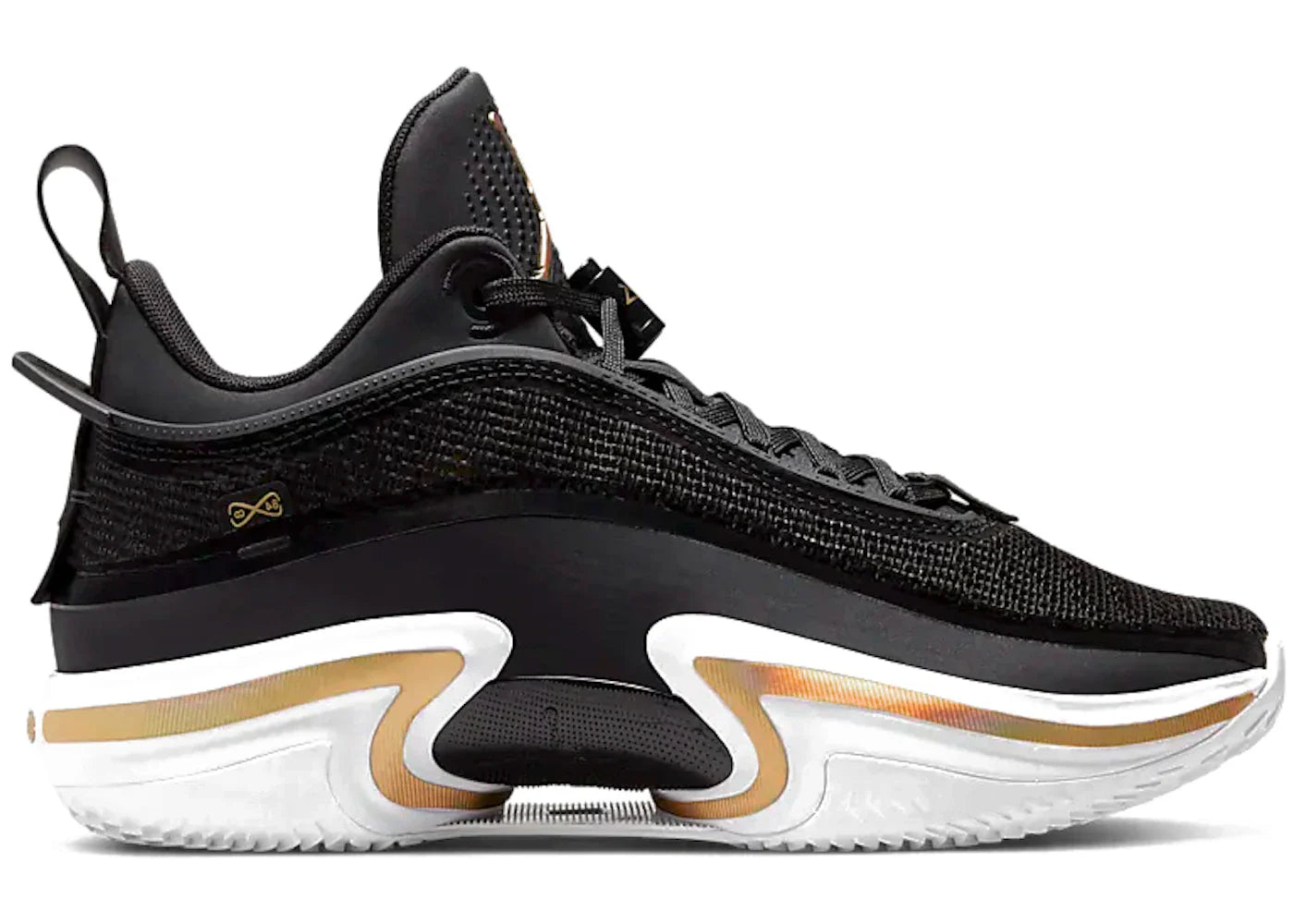 Air Jordan 36 Low PF Black Gold (White Sole)