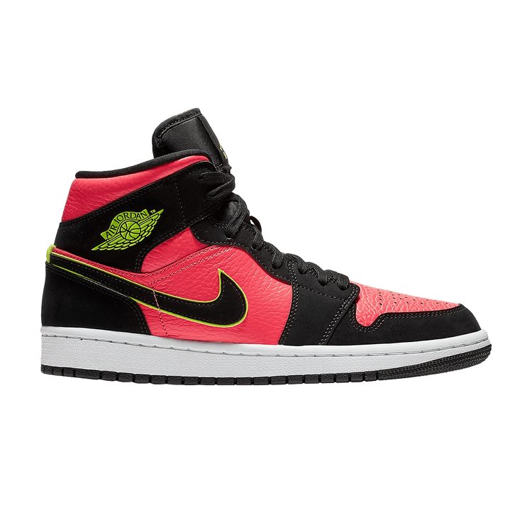 Air Jordan 1 Mid Black Hot Punch (Women's)