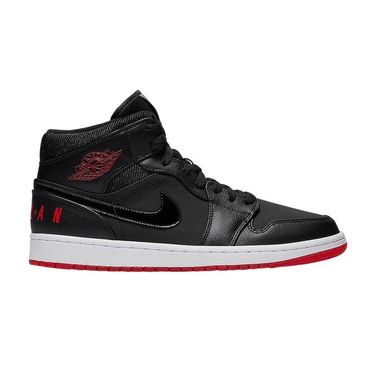 Air Jordan 1 Mid Black University Red