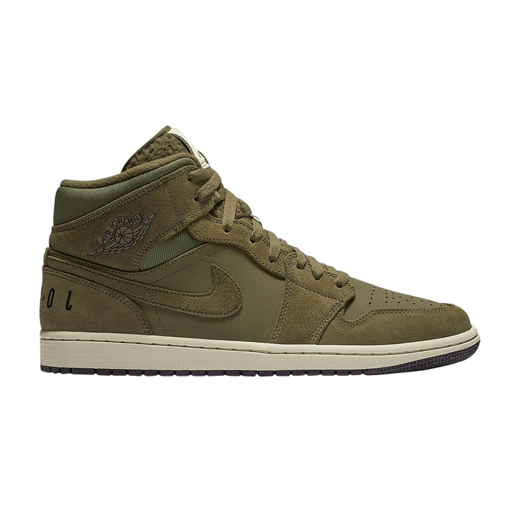 Air Jordan 1 Mid Olive Canvas (2018)