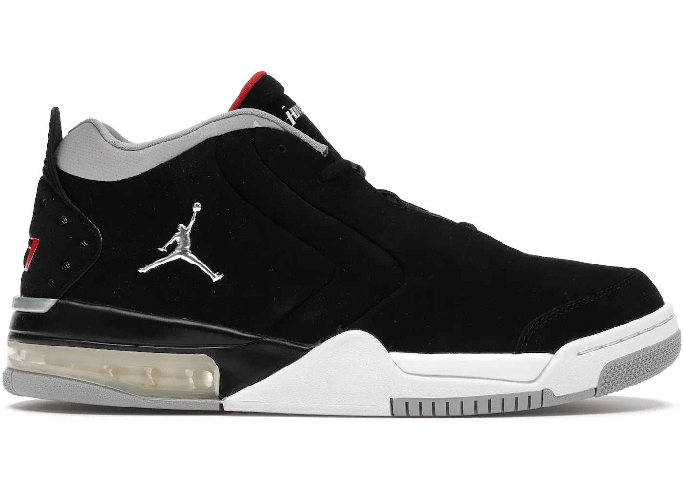 Air Jordan Big Fund Black Metallic Silver University Red