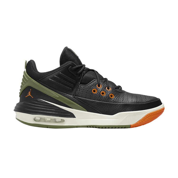 Air Jordan Max Aura 5 Black Bright Mandarin Sail Sky J Light Olive