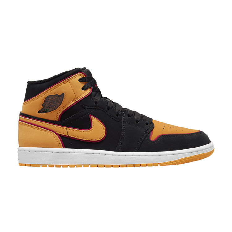 Air Jordan 1 Mid Fat Tongue Black Orange