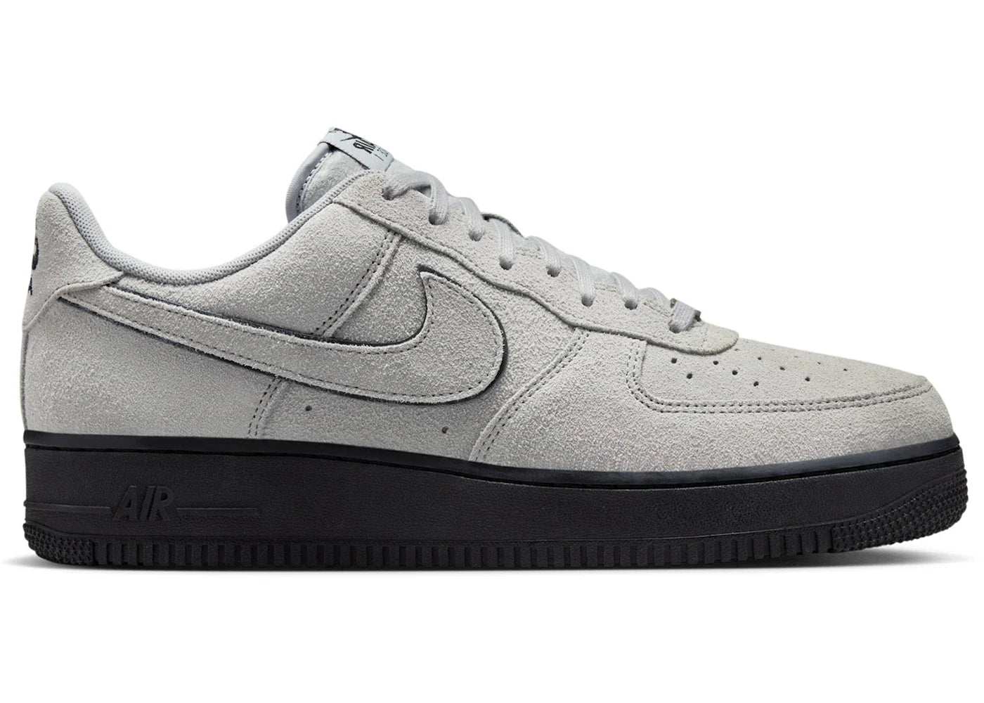 Nike Air Force 1 Low '07 LV8 Light Smoke Grey Suede Black Sneakers