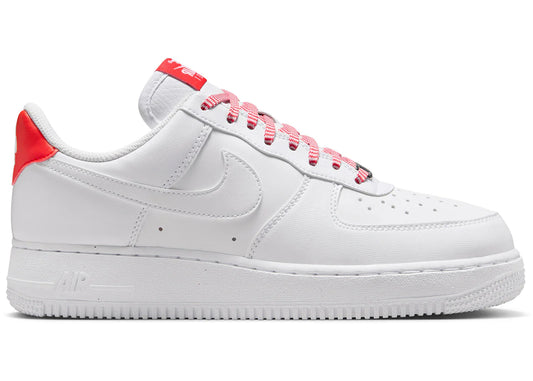 Nike Air Force 1 Low '07 White Pink Foam Metallic Silver Light Crimson (Women's) Sneakers