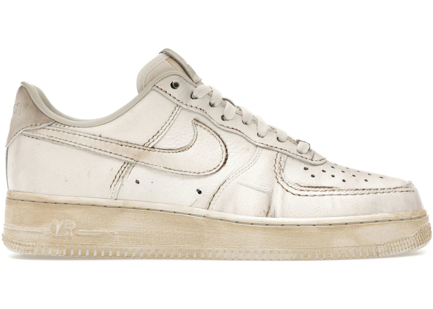 Nike Air Force 1 Low .SWOOSH Dirty Triple White Sneakers