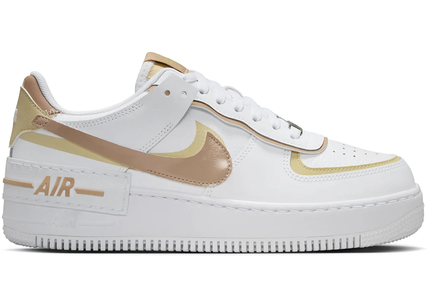 Nike Air Force 1 Low Shadow White Team Gold Rattan (Women's) Sneakers